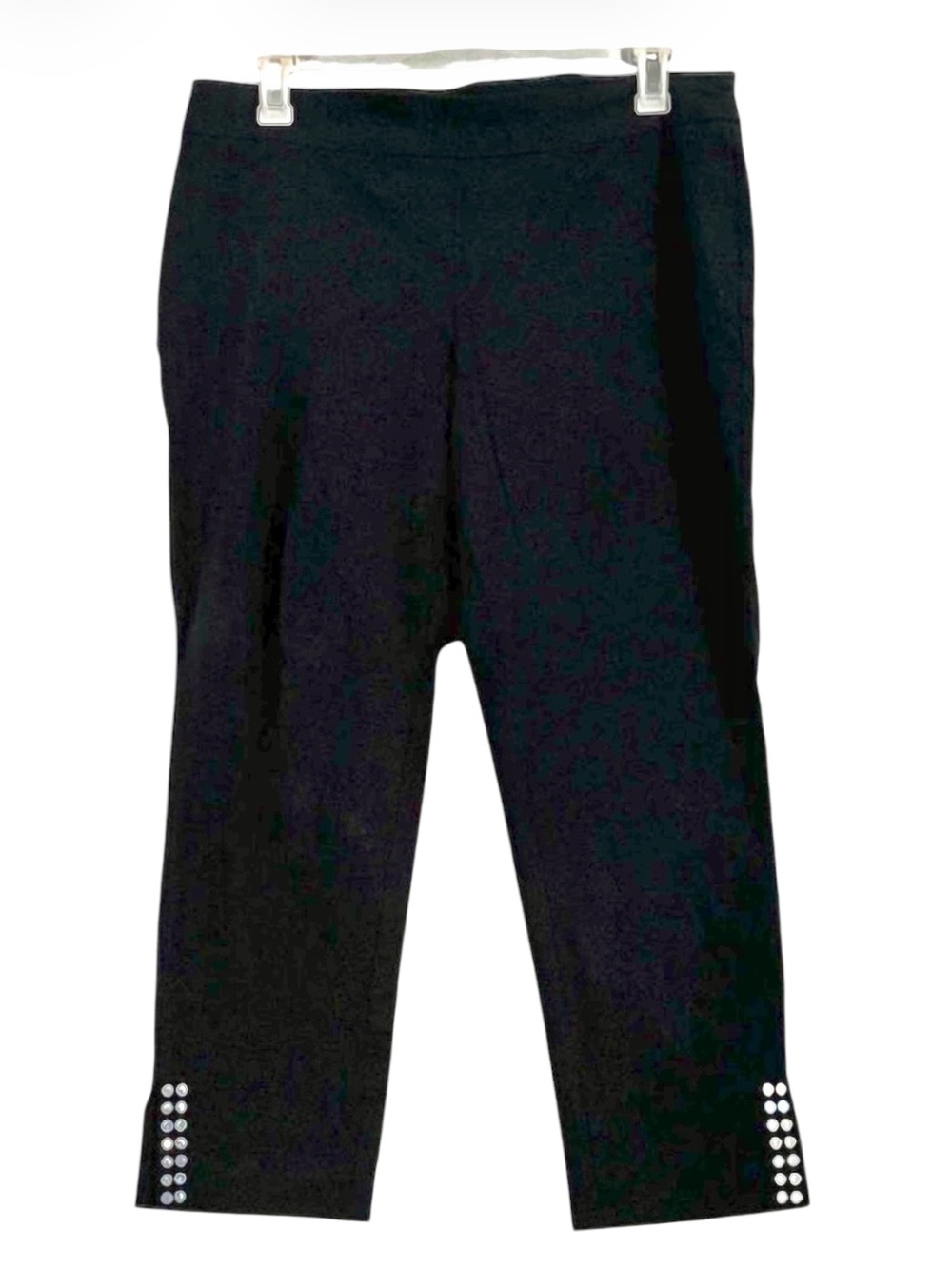 JM Collection Macy's Black Nylon Spandex Stretch Capri Pants 16W
